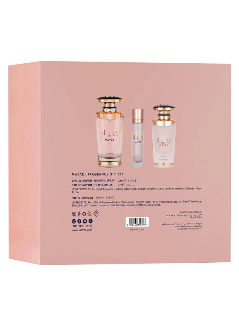 Lattafa Gift Set  Mayar 100Ml  12ml  Hairmist - Image 3